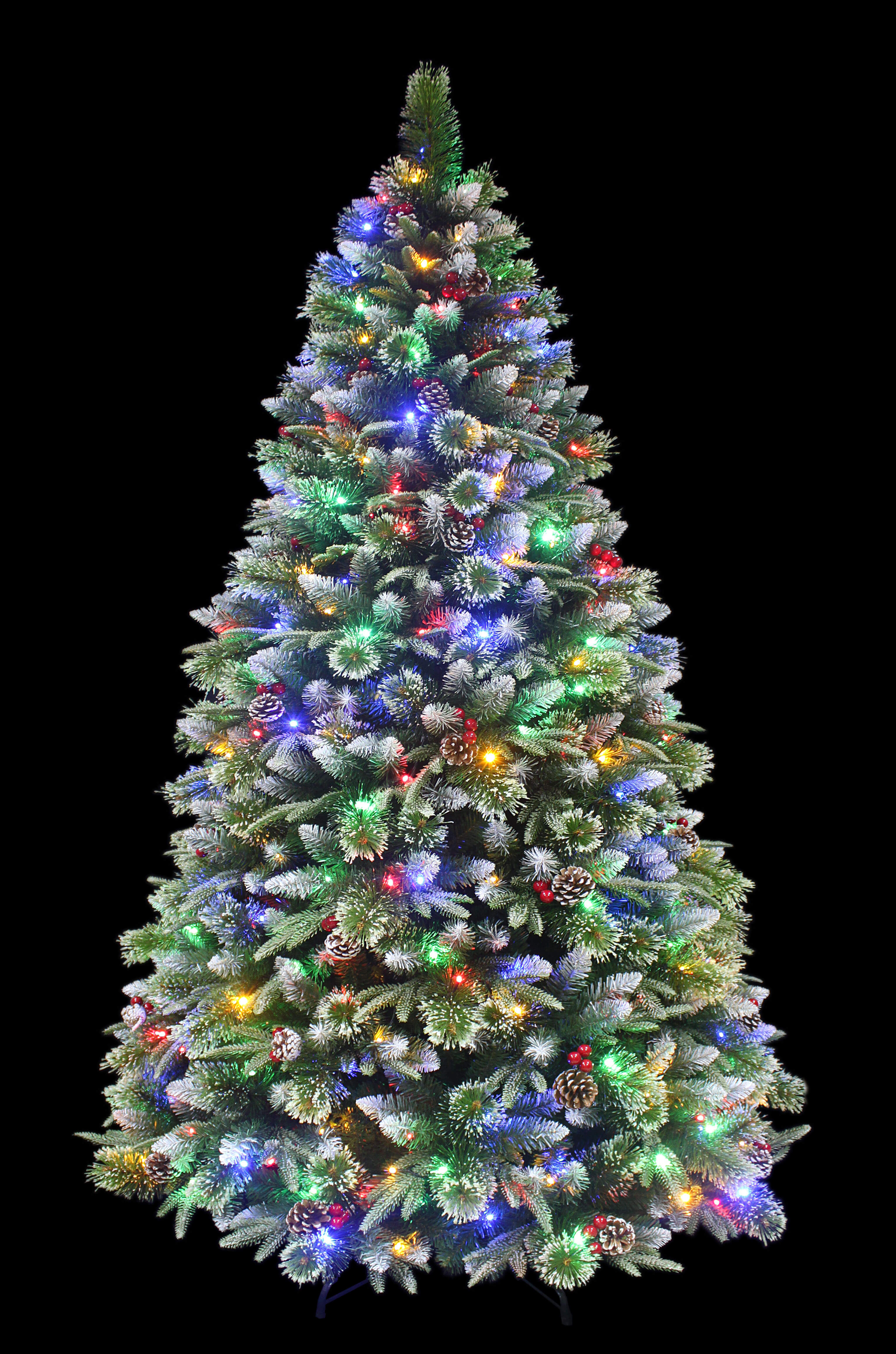 Super Dual Frosted Pine Christmas Tree Pre-lit with Dual color Lights